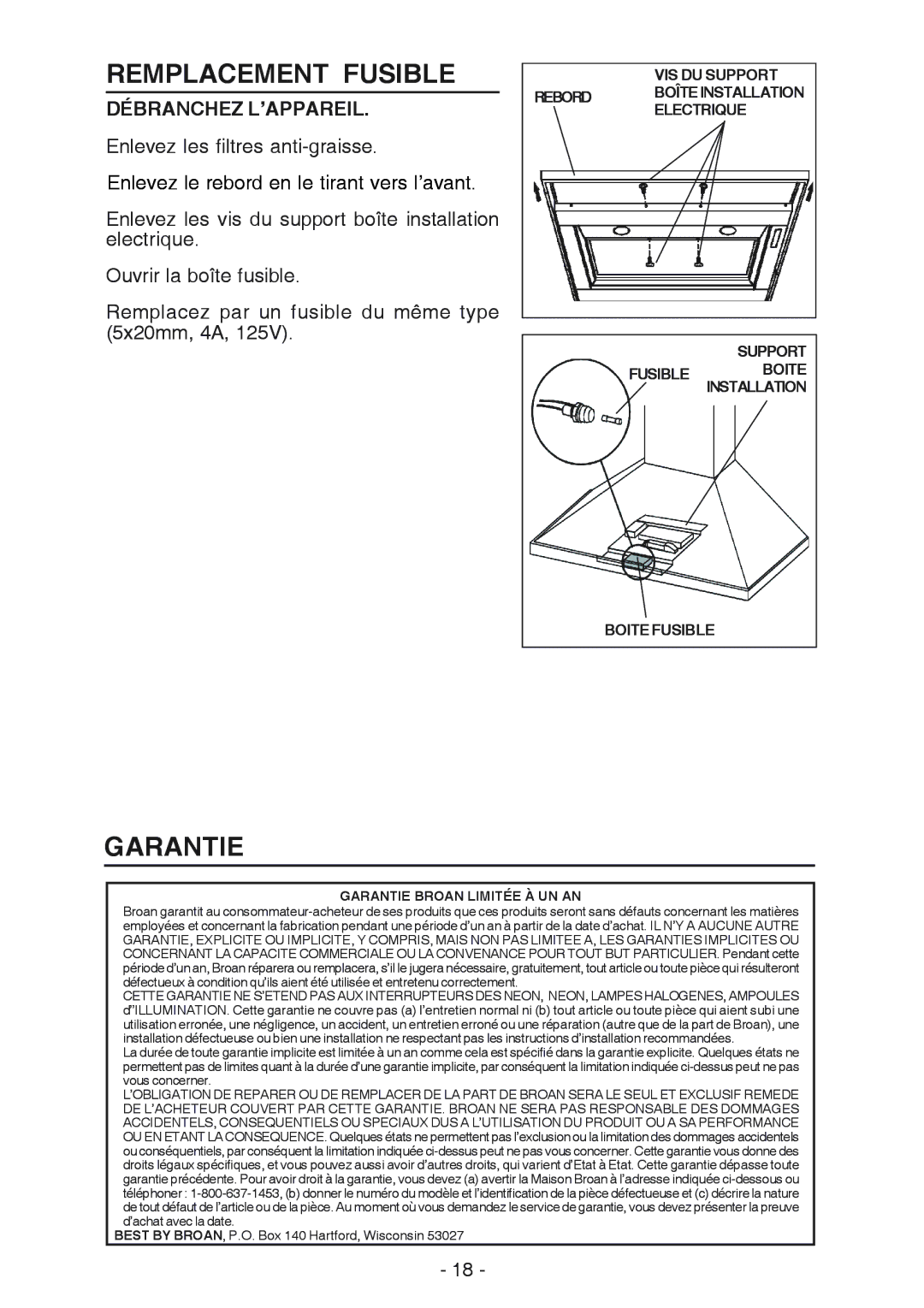 Best K42 manual Remplacement Fusible, Garantie, Débranchez L’APPAREIL 