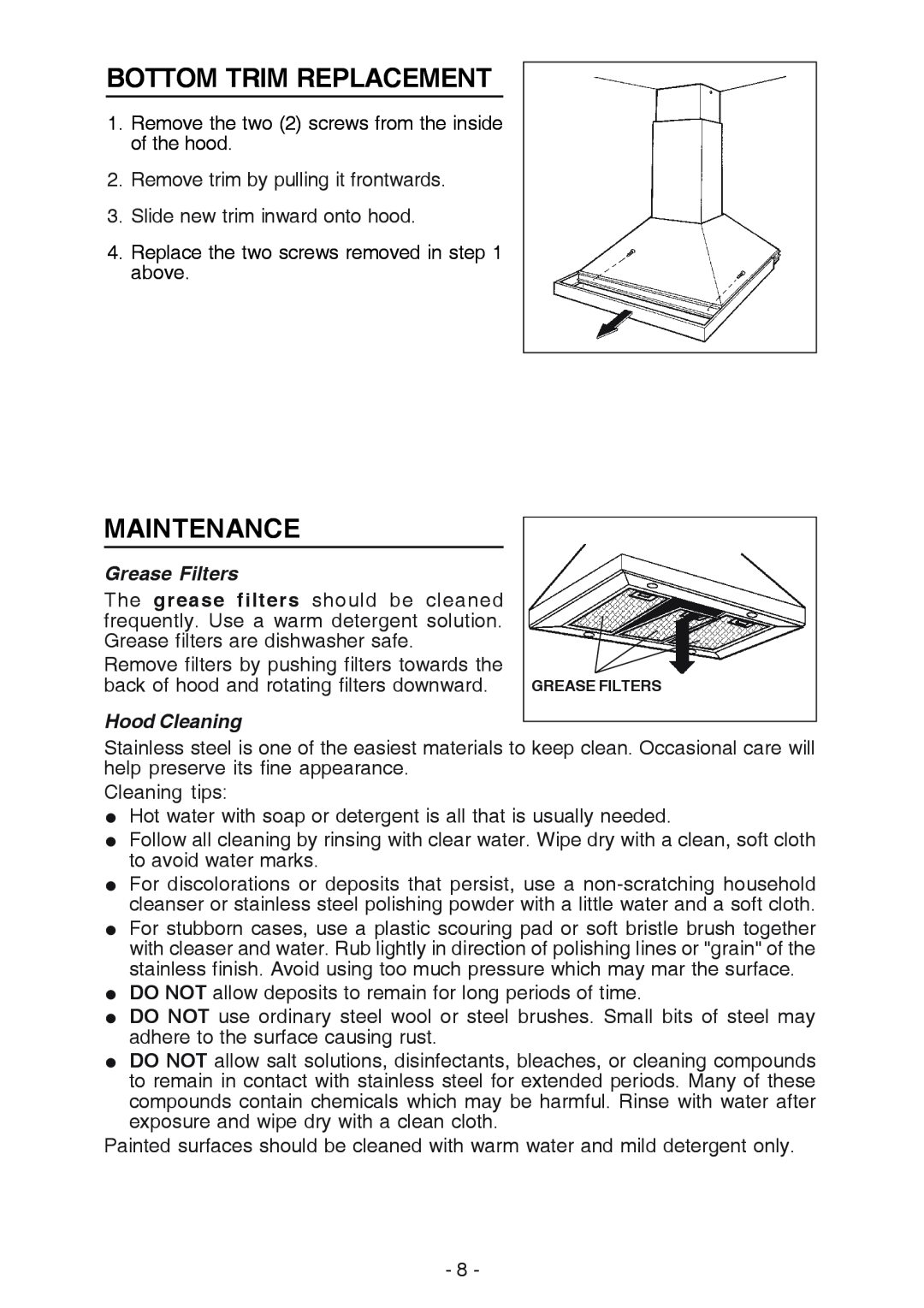 Best K42 manual Bottom Trim Replacement, Maintenance, Grease Filters, Hood Cleaning 