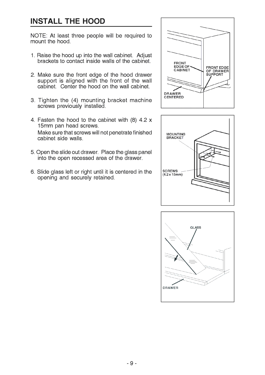 Best U102E manual Install the Hood 