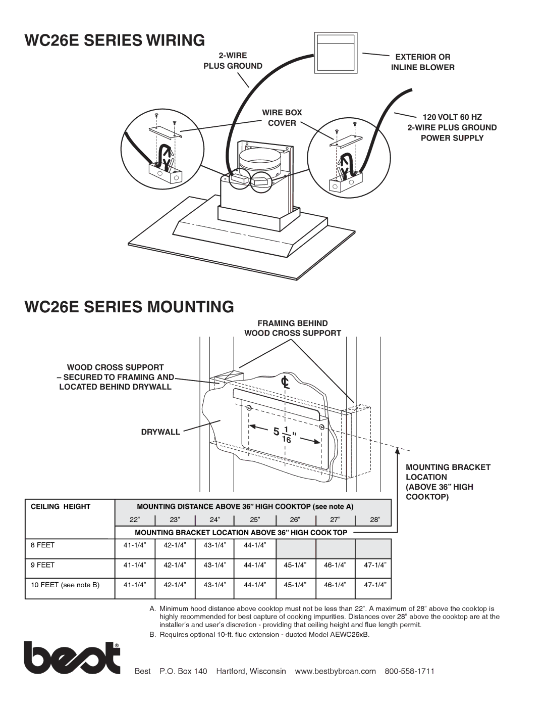 Best specifications WC26E Series Wiring, WC26E Series Mounting 