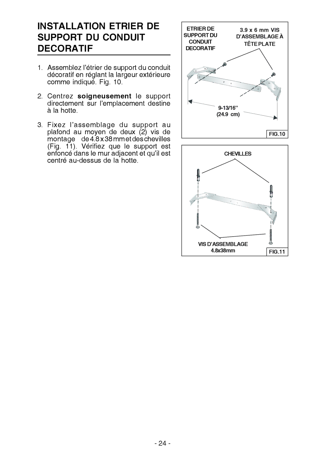 Best WC26E manual Installation Etrier DE Support DU Conduit Decoratif 