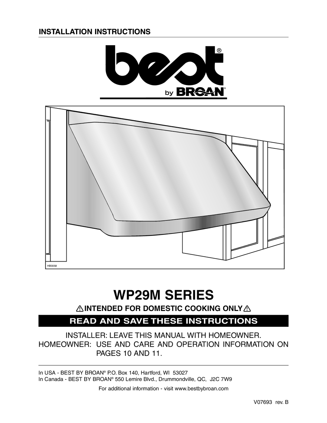 Best installation instructions WP29M Series 