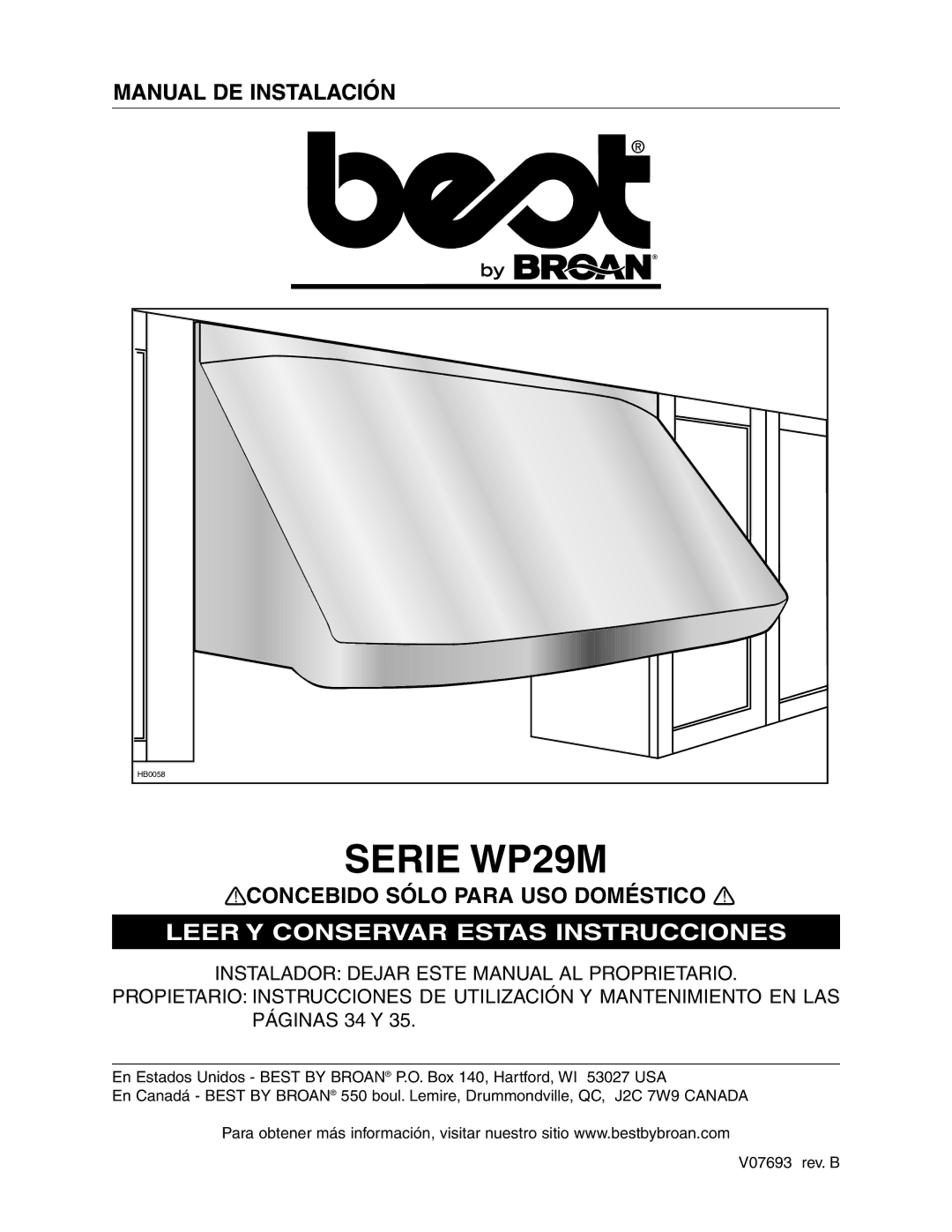 Best installation instructions Serie WP29M 