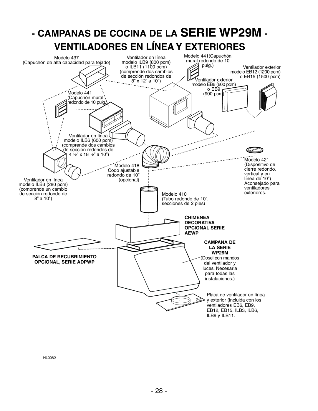 Best WP29M installation instructions Palca DE Recubrimiento OPCIONAL, Serie Adpwp 