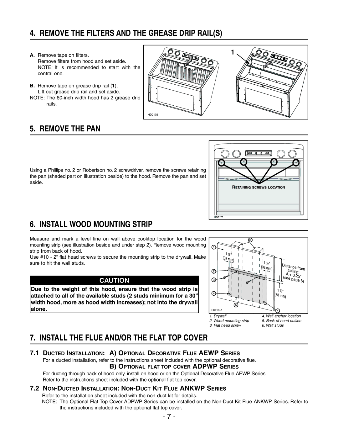 Best WP29M Remove the Filters and the Grease Drip Rails, Remove the PAN, Install the Flue AND/OR the Flat TOP Cover 