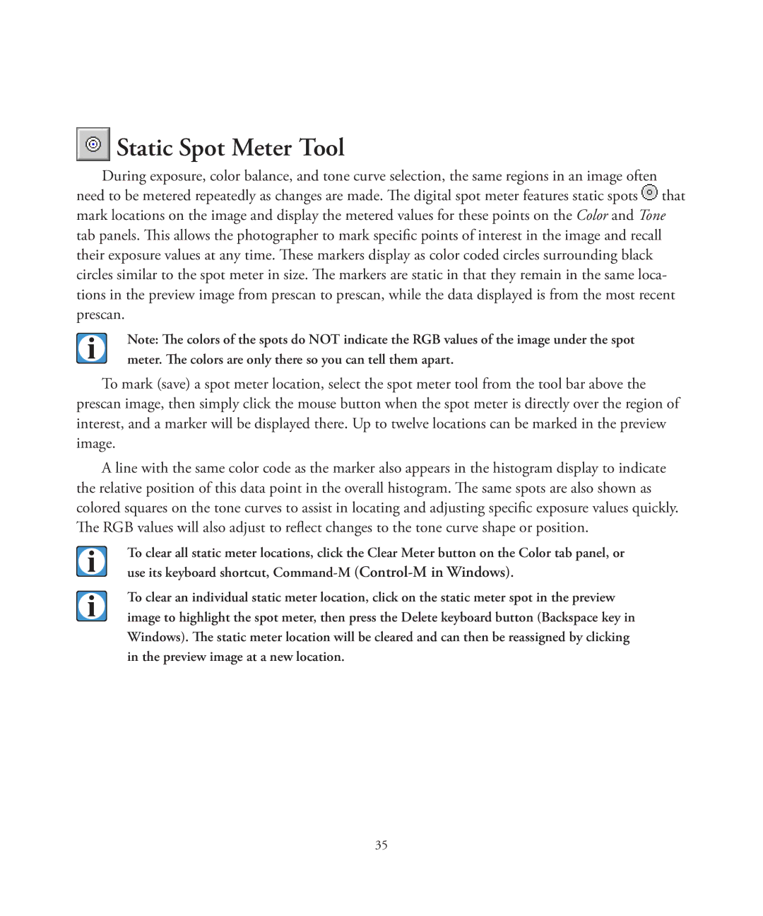 Better Light 7 manual Static Spot Meter Tool 