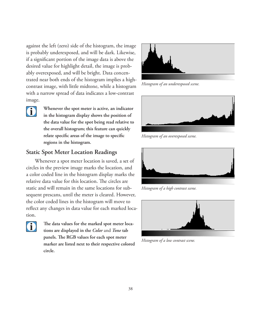 Better Light 7 manual Static Spot Meter Location Readings 