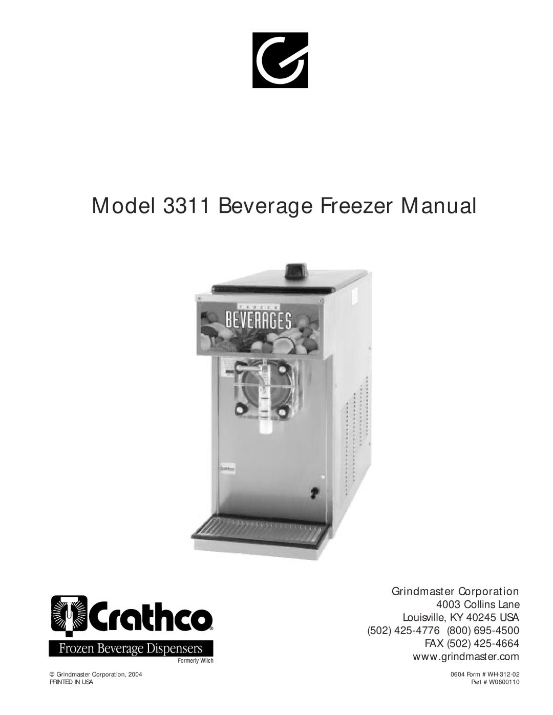 Beverage-Air 3311 manual 