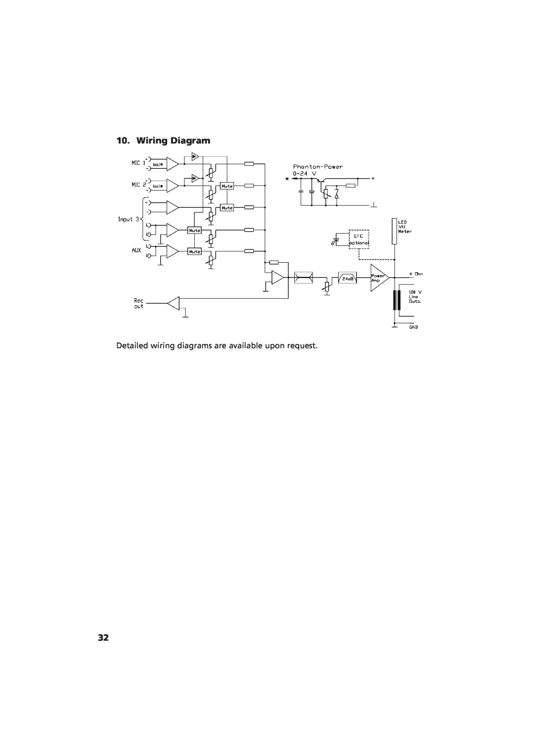 Beyerdynamic MA 212, MA 206 manual Wiring Diagram 
