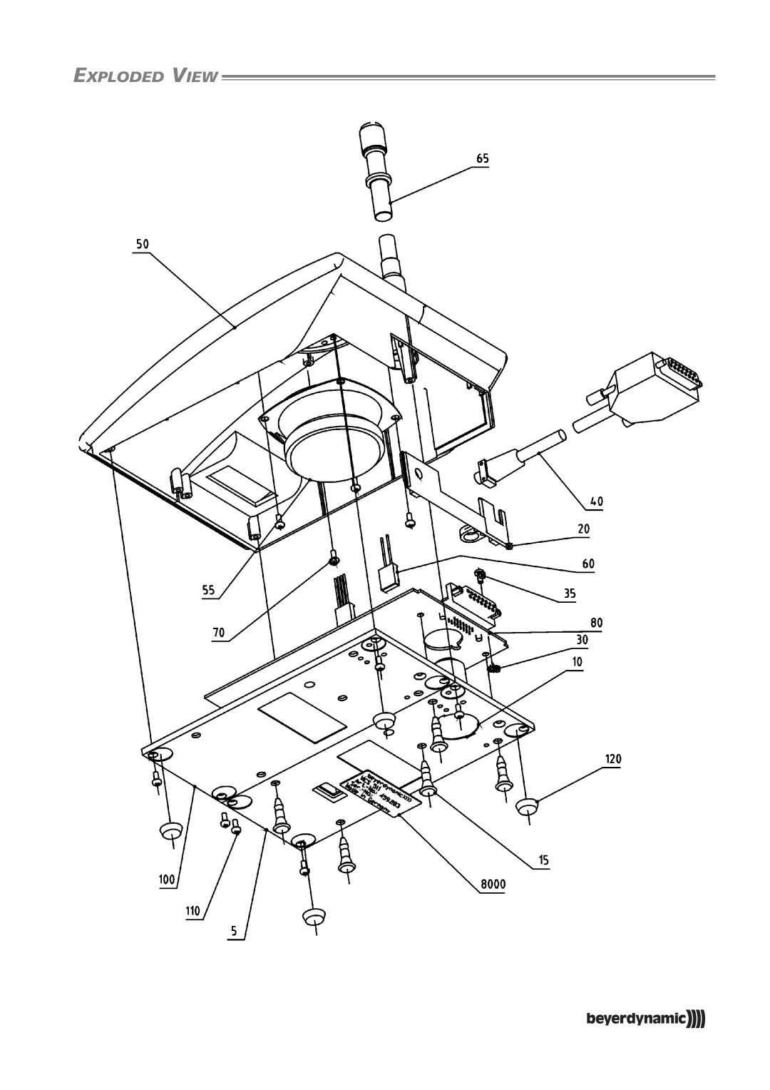 Beyerdynamic MCS 523 specifications Exploded View 