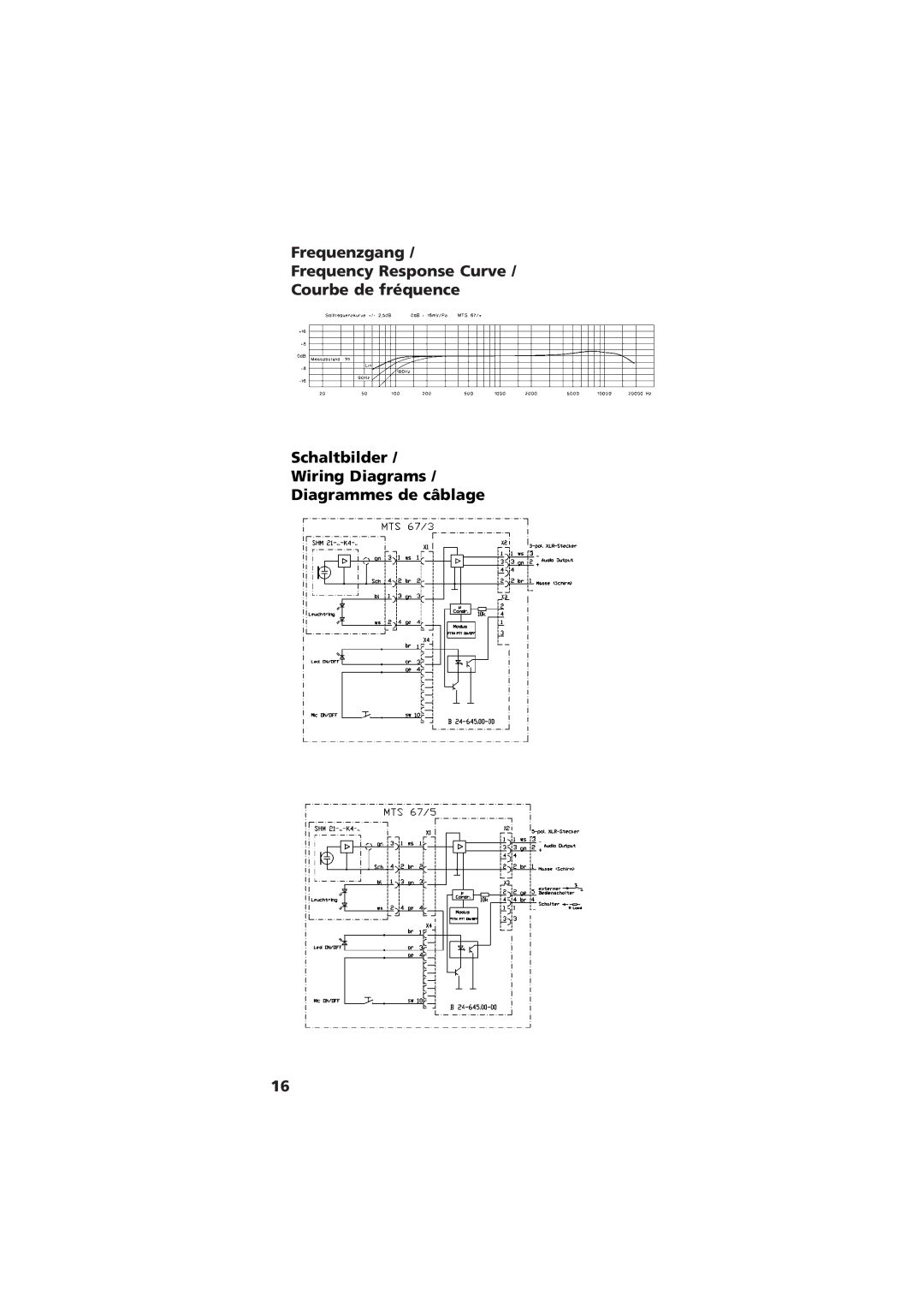 Beyerdynamic MTS 67 operating instructions 