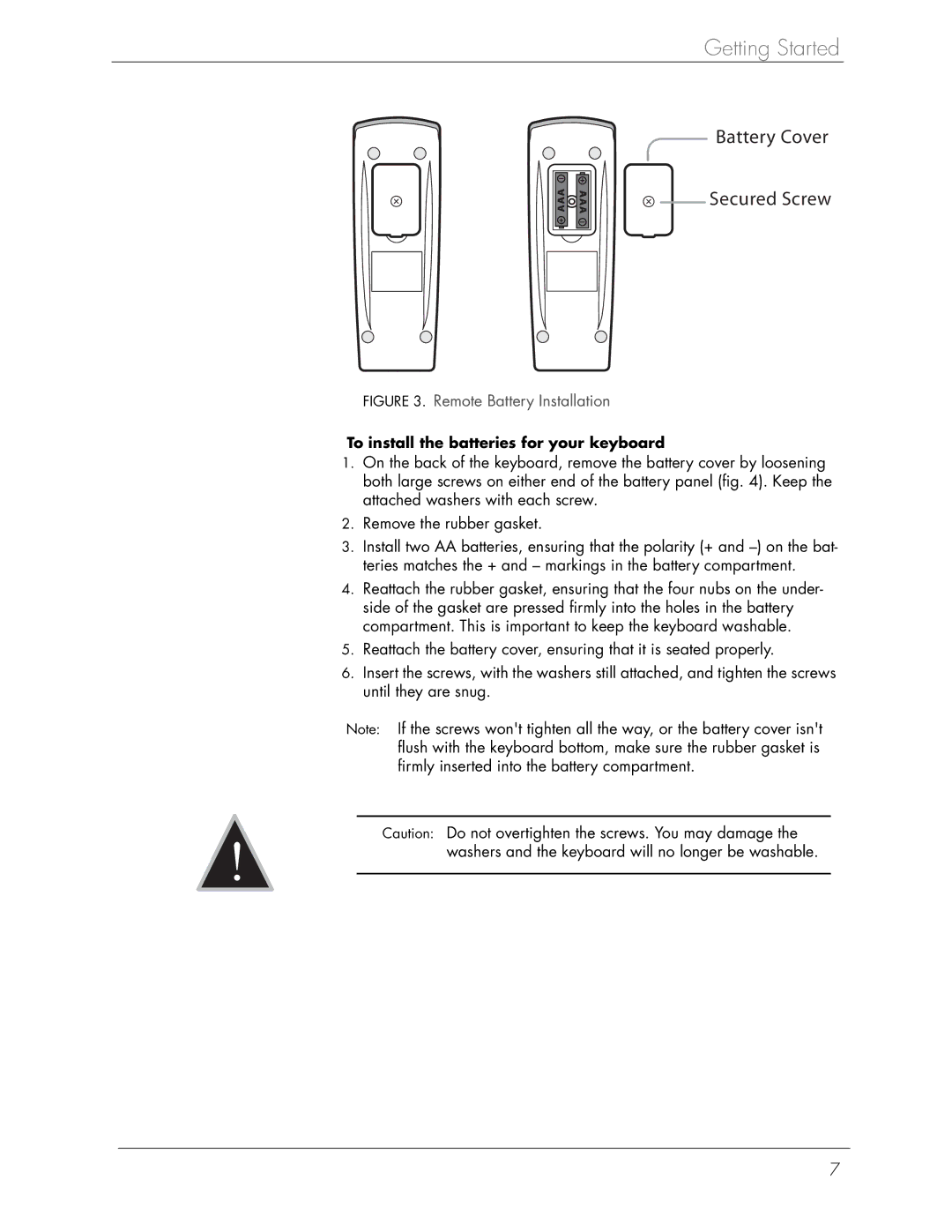 Beyond Icebox Flipscreen manual Battery Cover Secured Screw, To install the batteries for your keyboard 