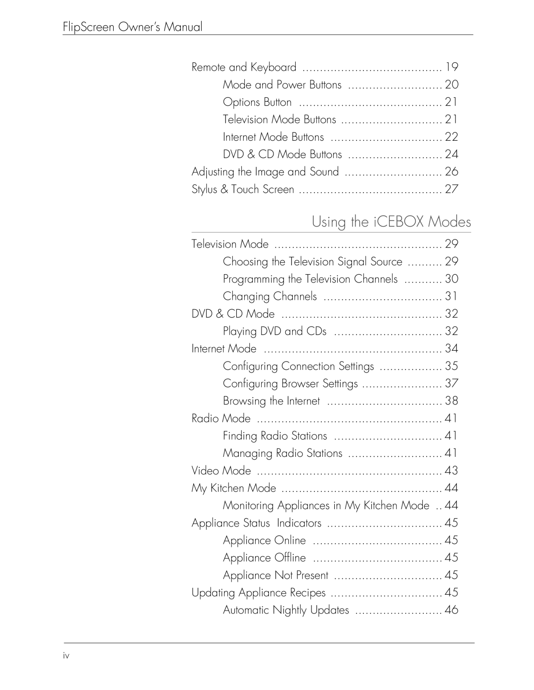 Beyond Icebox Flipscreen manual Using the iCEBOX Modes, Stylus & Touch Screen 