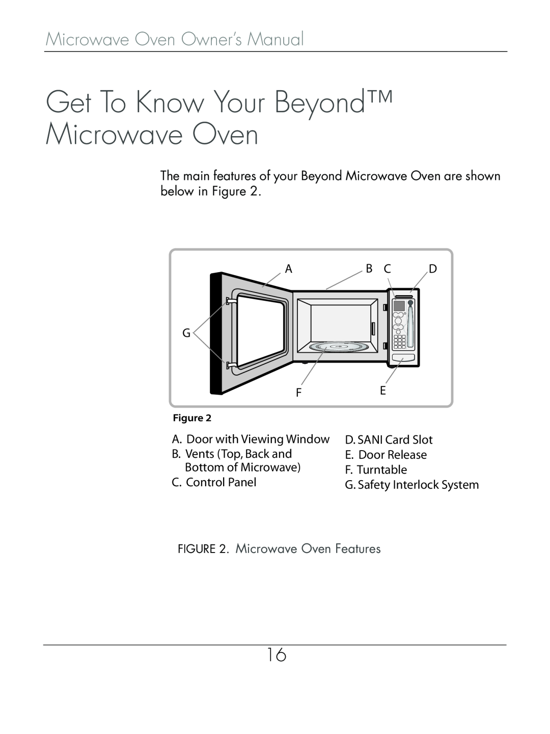 Beyond Microwace Oven manual Get To Know Your Beyond Microwave Oven, Microwave Oven Features 
