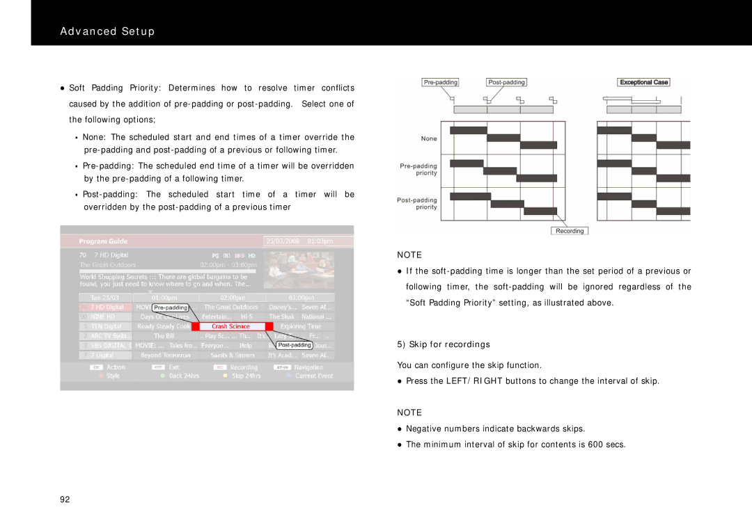 Beyonwiz FV-L1 manual Skip for recordings 