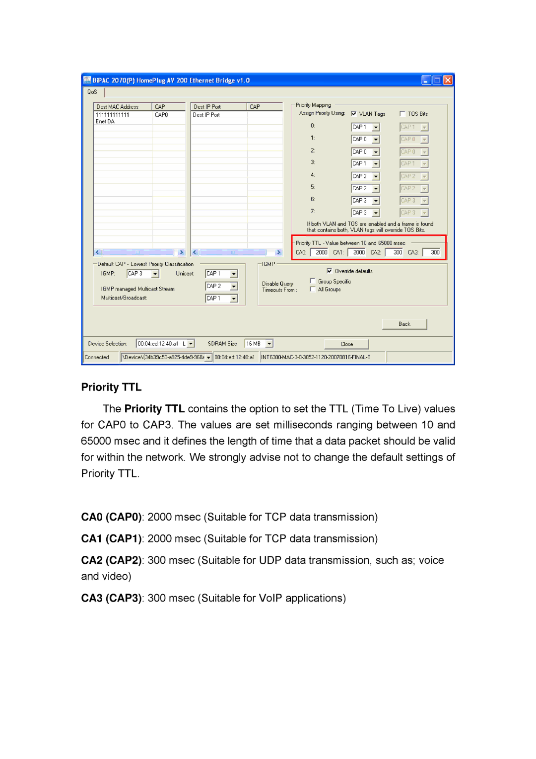 Billion Electric Company 2070 (P) user manual Priority TTL 