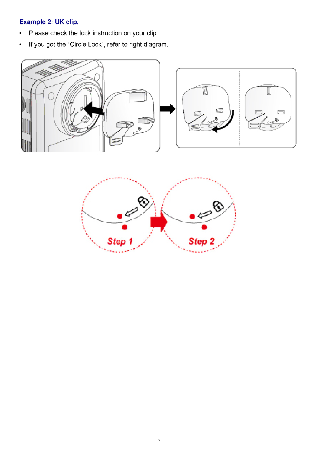 Billion Electric Company 2073 user manual Example 2 UK clip 