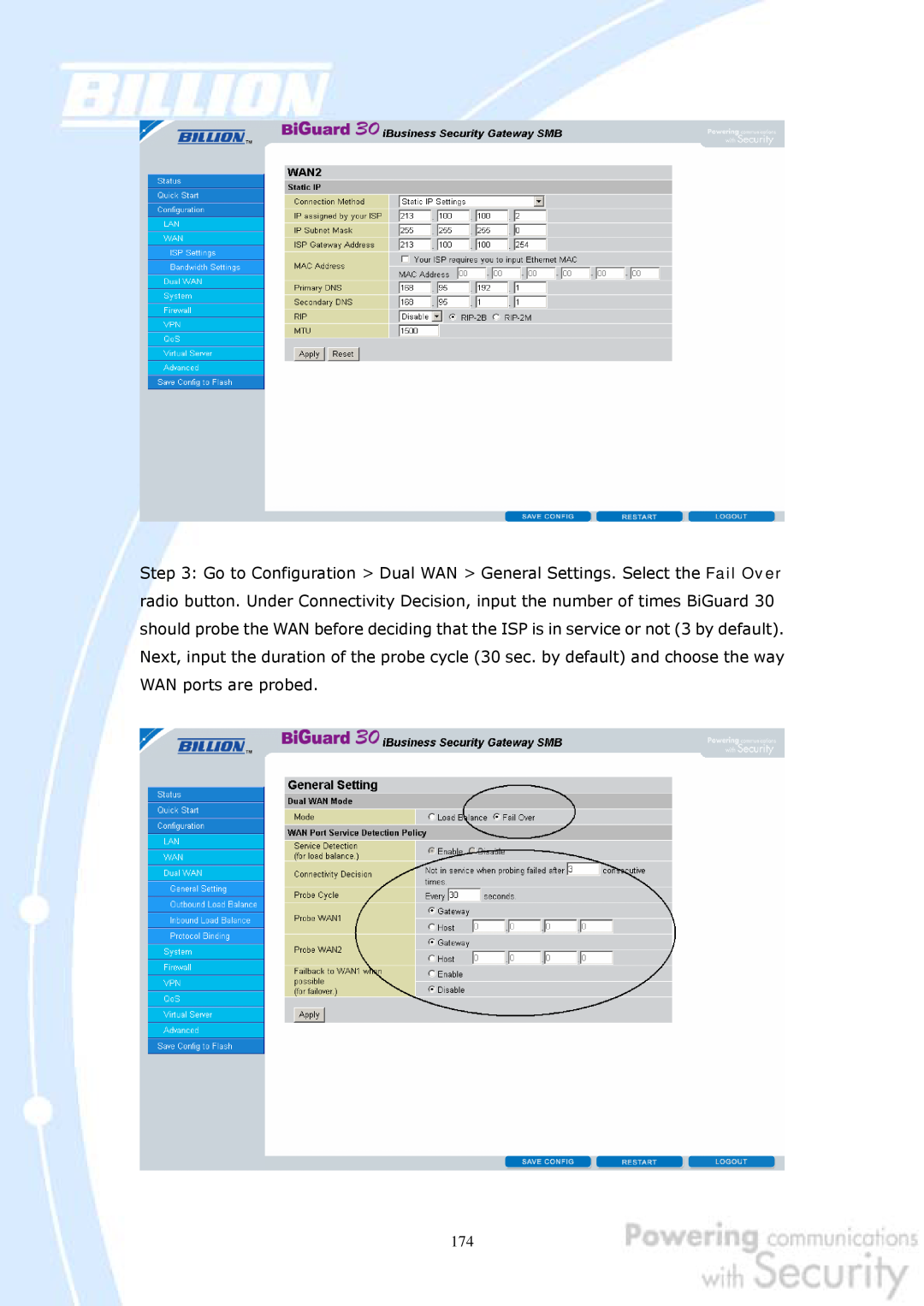 Billion Electric Company 30 user manual 