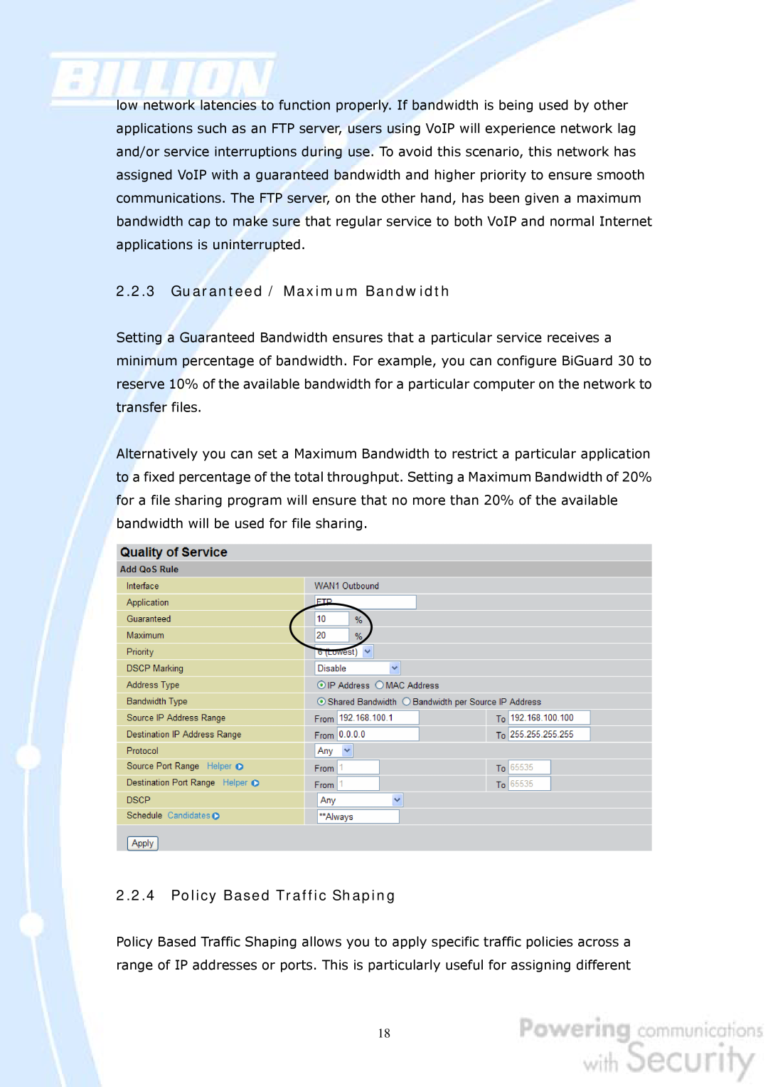 Billion Electric Company 30 user manual 