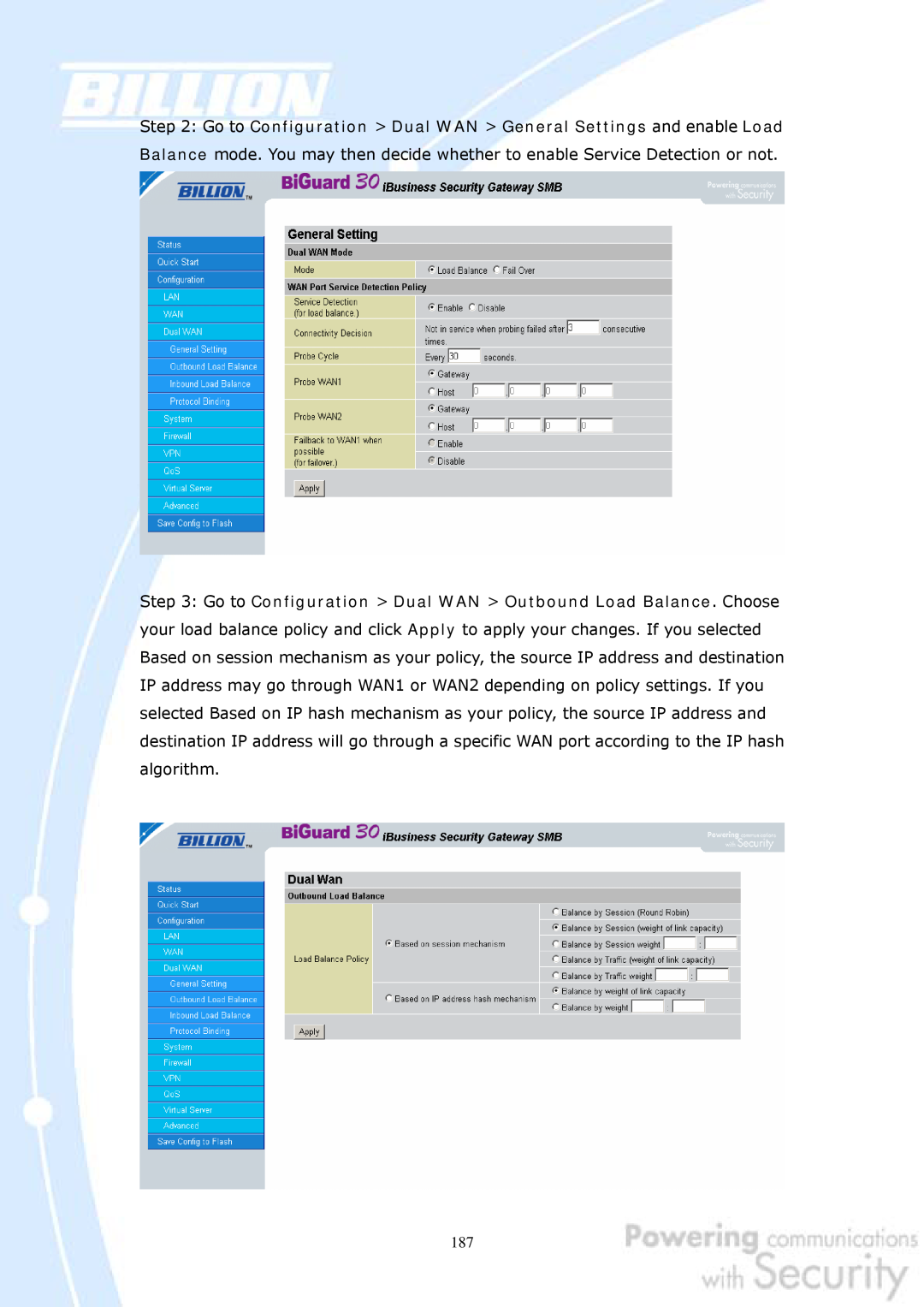 Billion Electric Company 30 user manual 