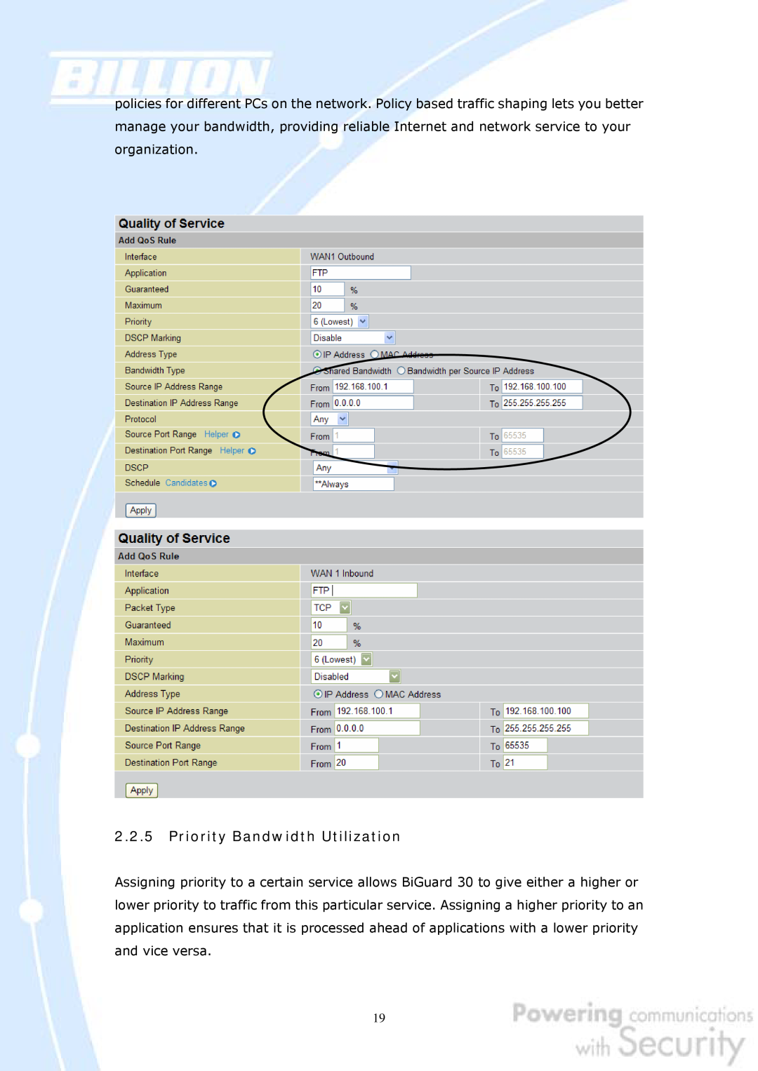 Billion Electric Company 30 user manual 