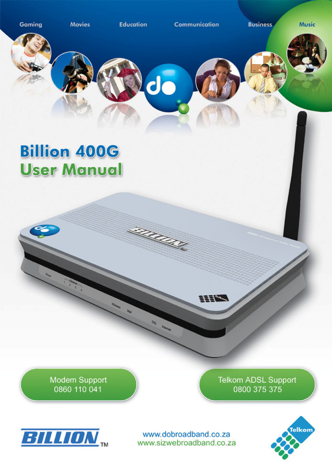 Billion Electric Company 400G manual 