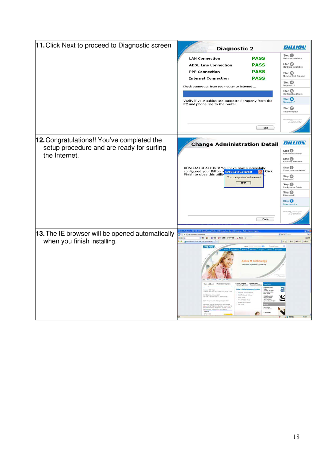 Billion Electric Company 5200N user manual 