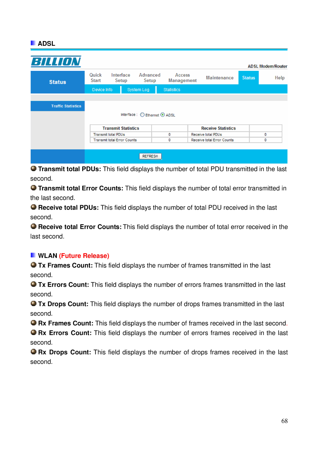 Billion Electric Company 5200N user manual Wlan Future Release 