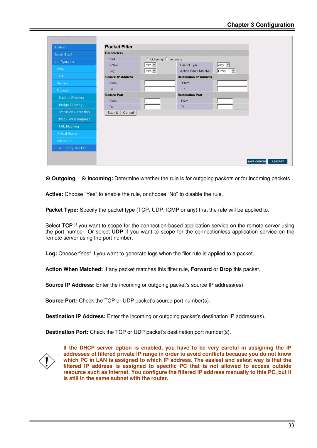 Billion Electric Company 7100S user manual Configuration 