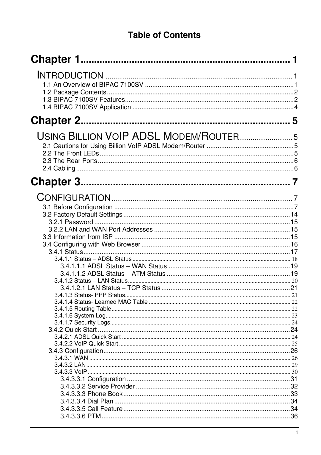 Billion Electric Company 7100SV manual Chapter 