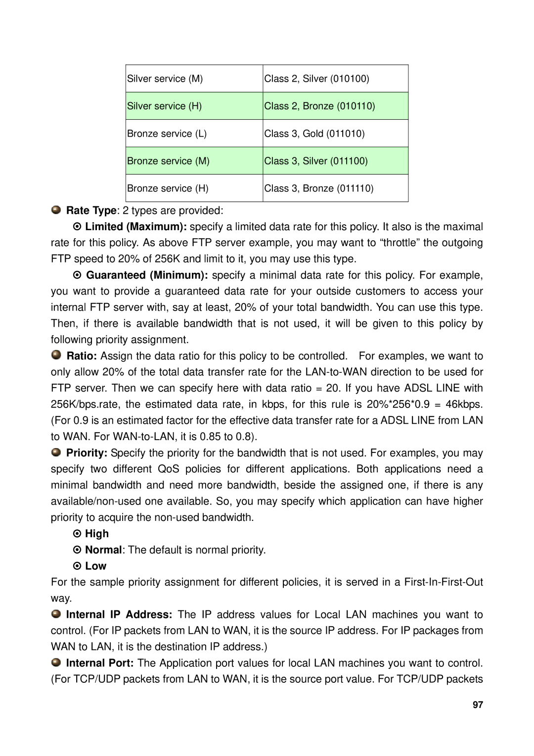 Billion Electric Company 7300GX user manual High, Low 