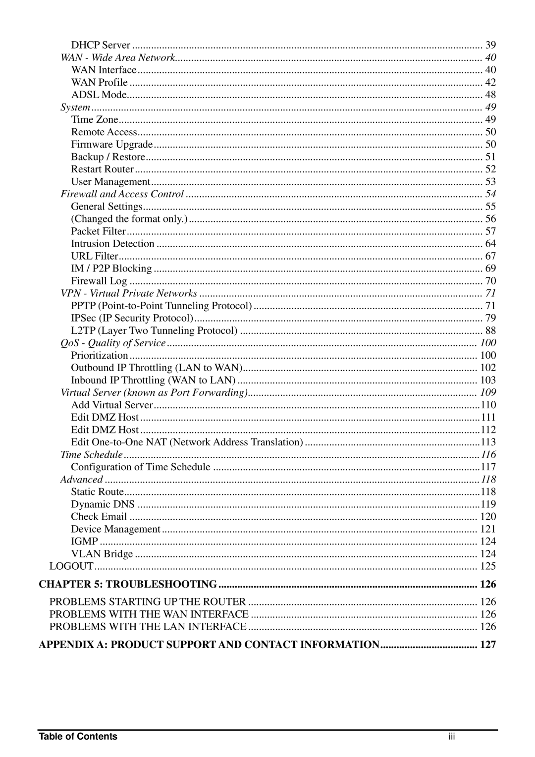 Billion Electric Company 7402NX user manual Appendix a Product Support and Contact Information 