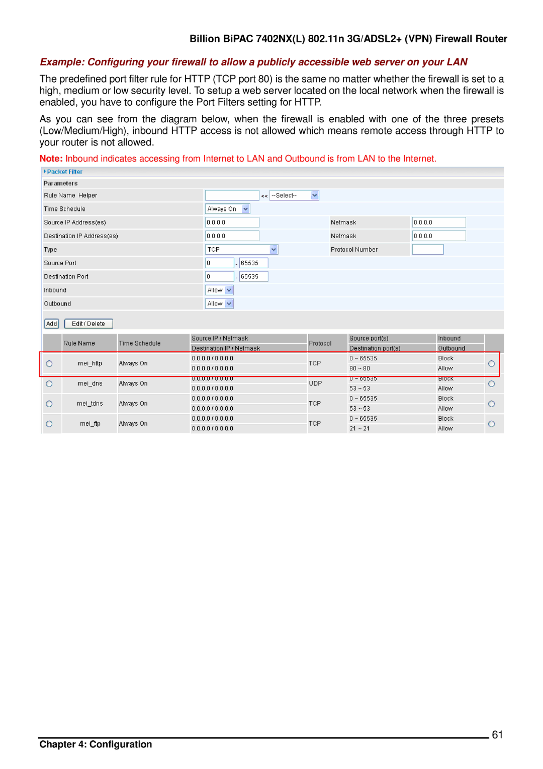 Billion Electric Company user manual Billion BiPAC 7402NXL 802.11n 3G/ADSL2+ VPN Firewall Router 