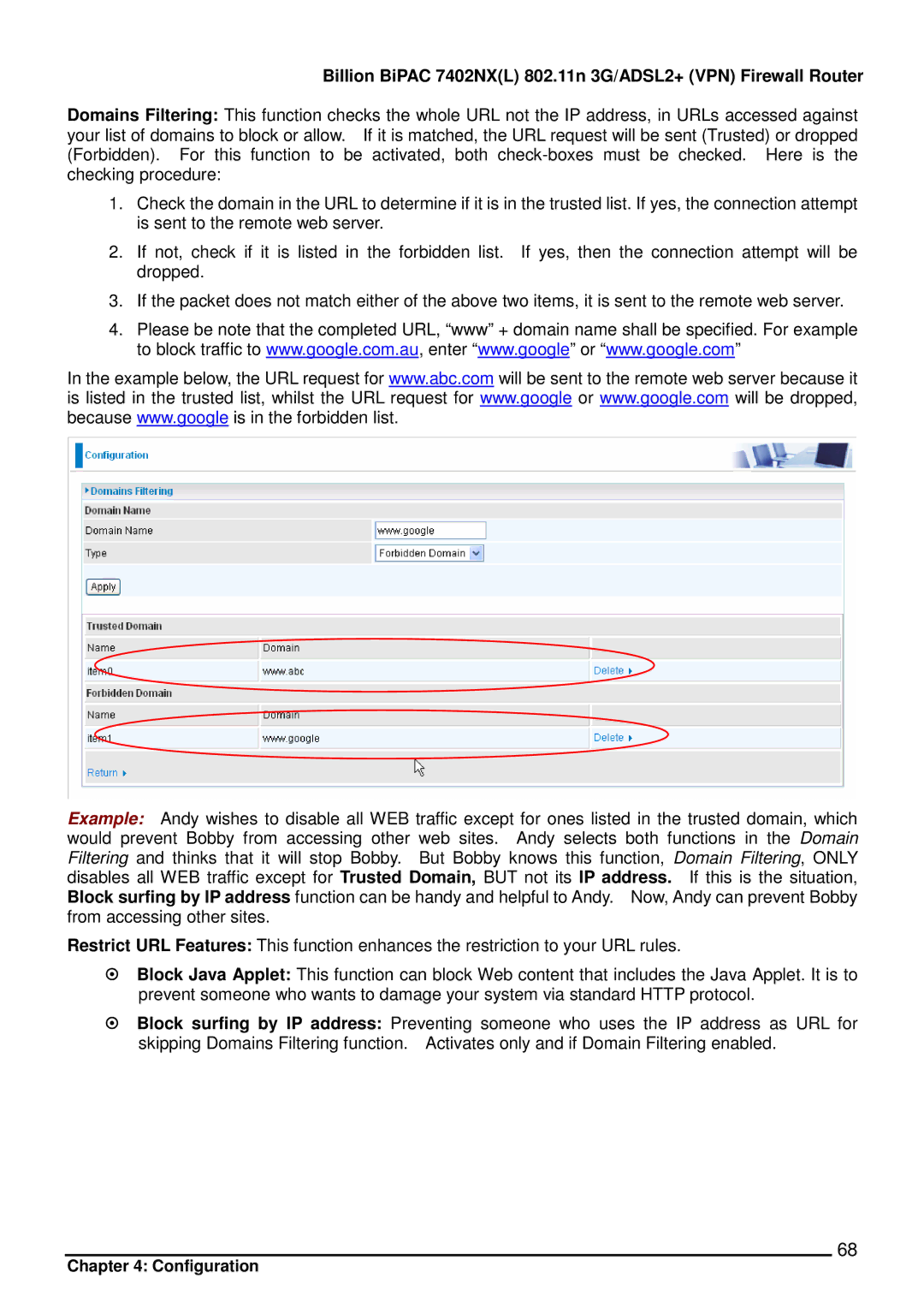 Billion Electric Company user manual Billion BiPAC 7402NXL 802.11n 3G/ADSL2+ VPN Firewall Router 