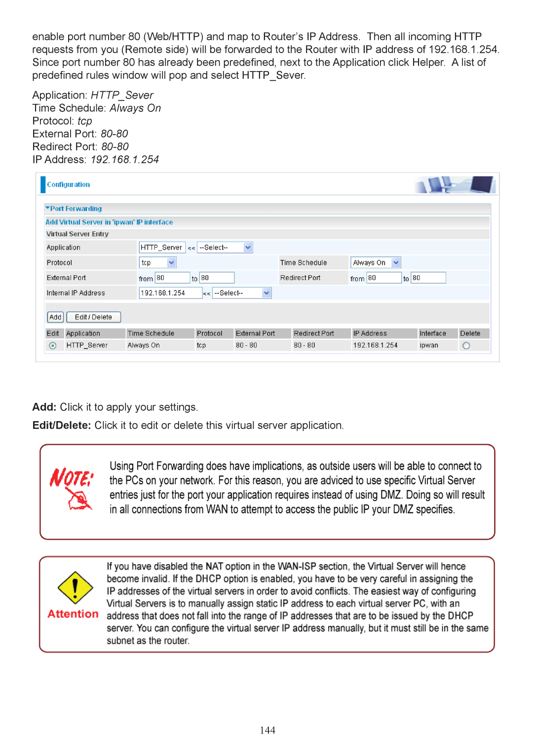 Billion Electric Company 7404V(G)PX, 7404V(G)OX user manual IP Address 