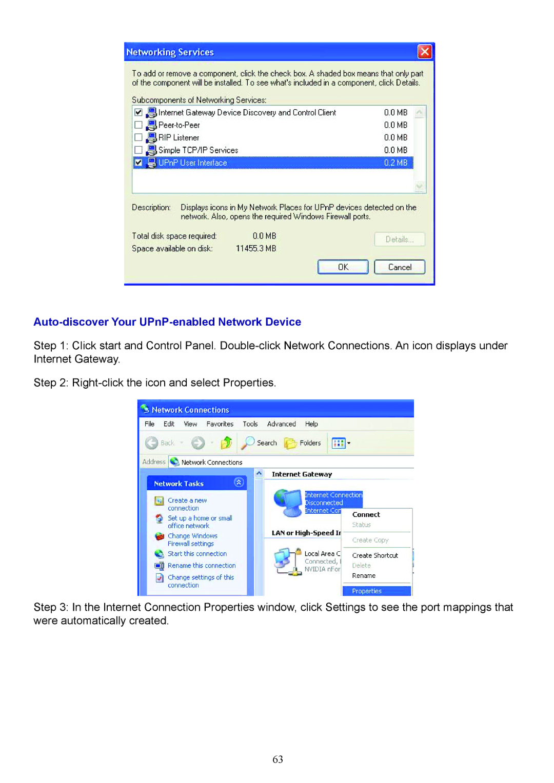 Billion Electric Company 7800 user manual Auto-discover Your UPnP-enabled Network Device 