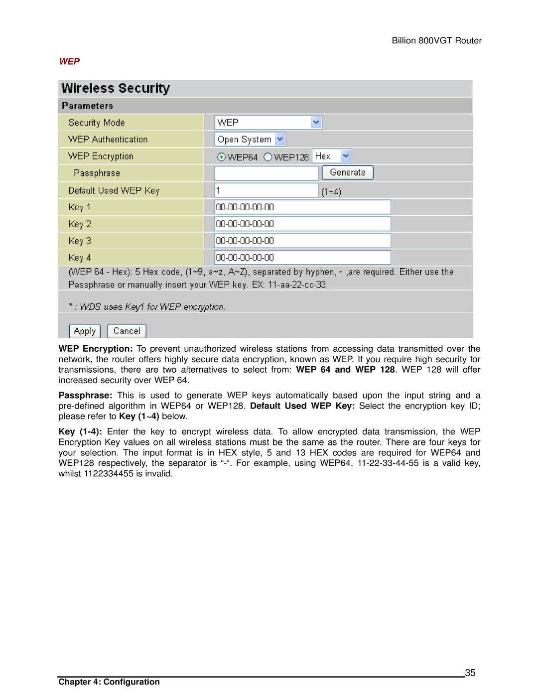 Billion Electric Company 800VGT manual Wep 