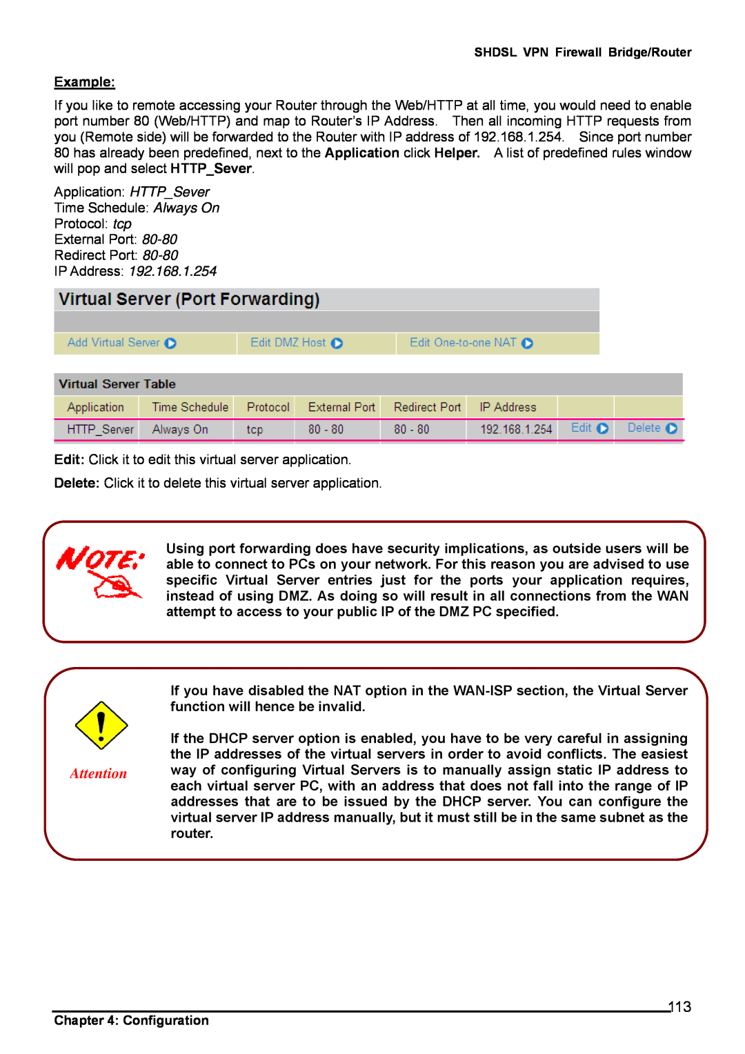 Billion Electric Company 8501 user manual Example, IP Address 
