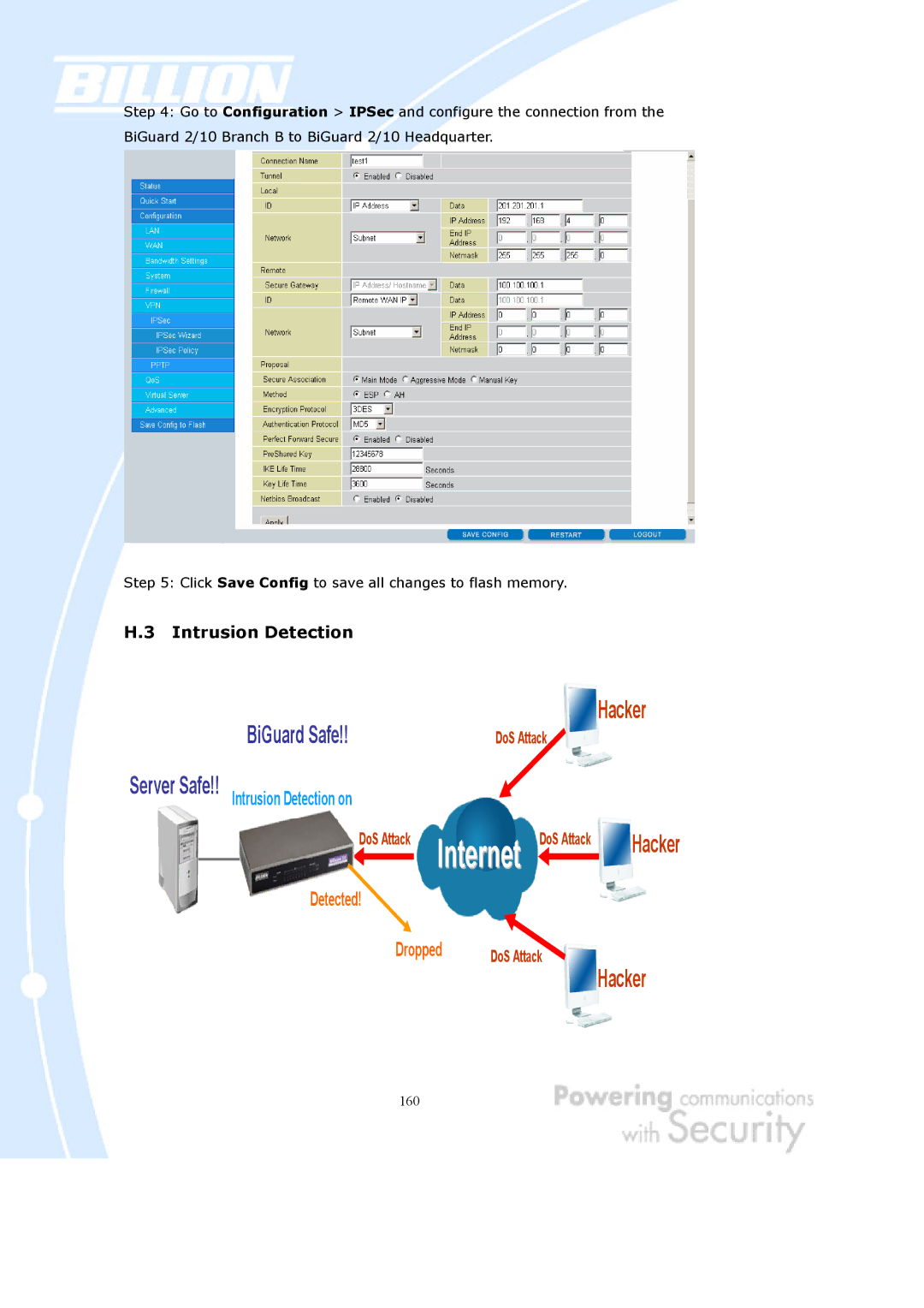 Billion Electric Company BiGuard 2, BiGuard 10 user manual Internet 