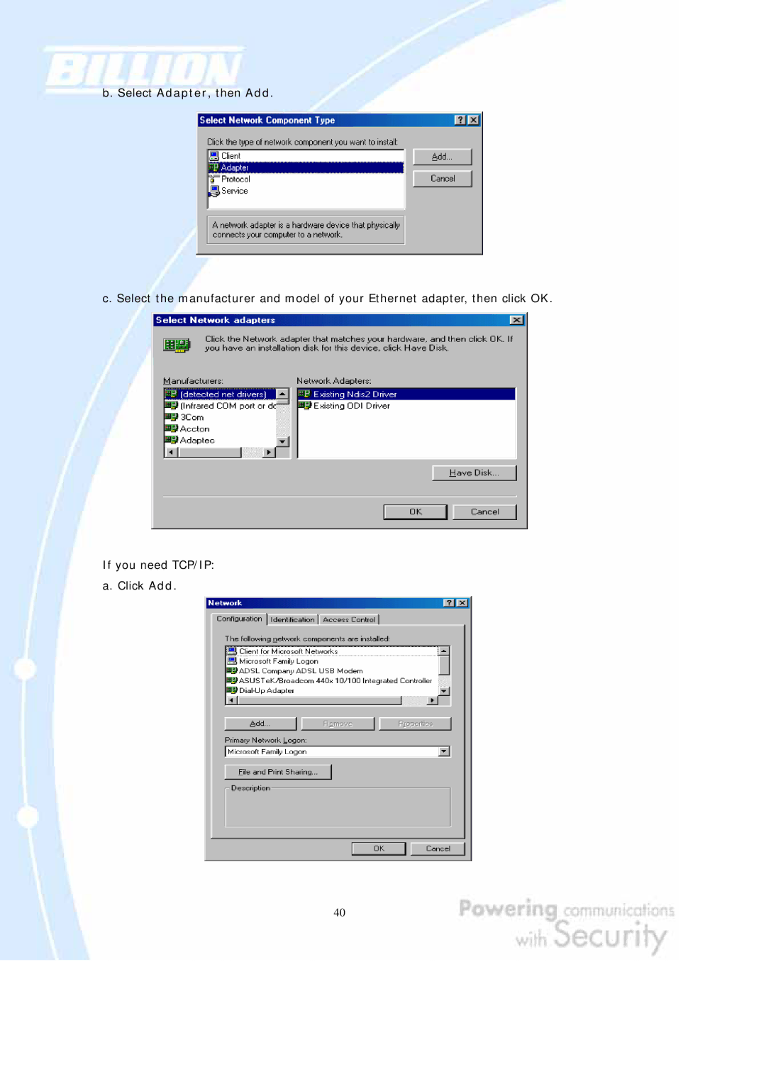 Billion Electric Company BiGuard 2, BiGuard 10 user manual 