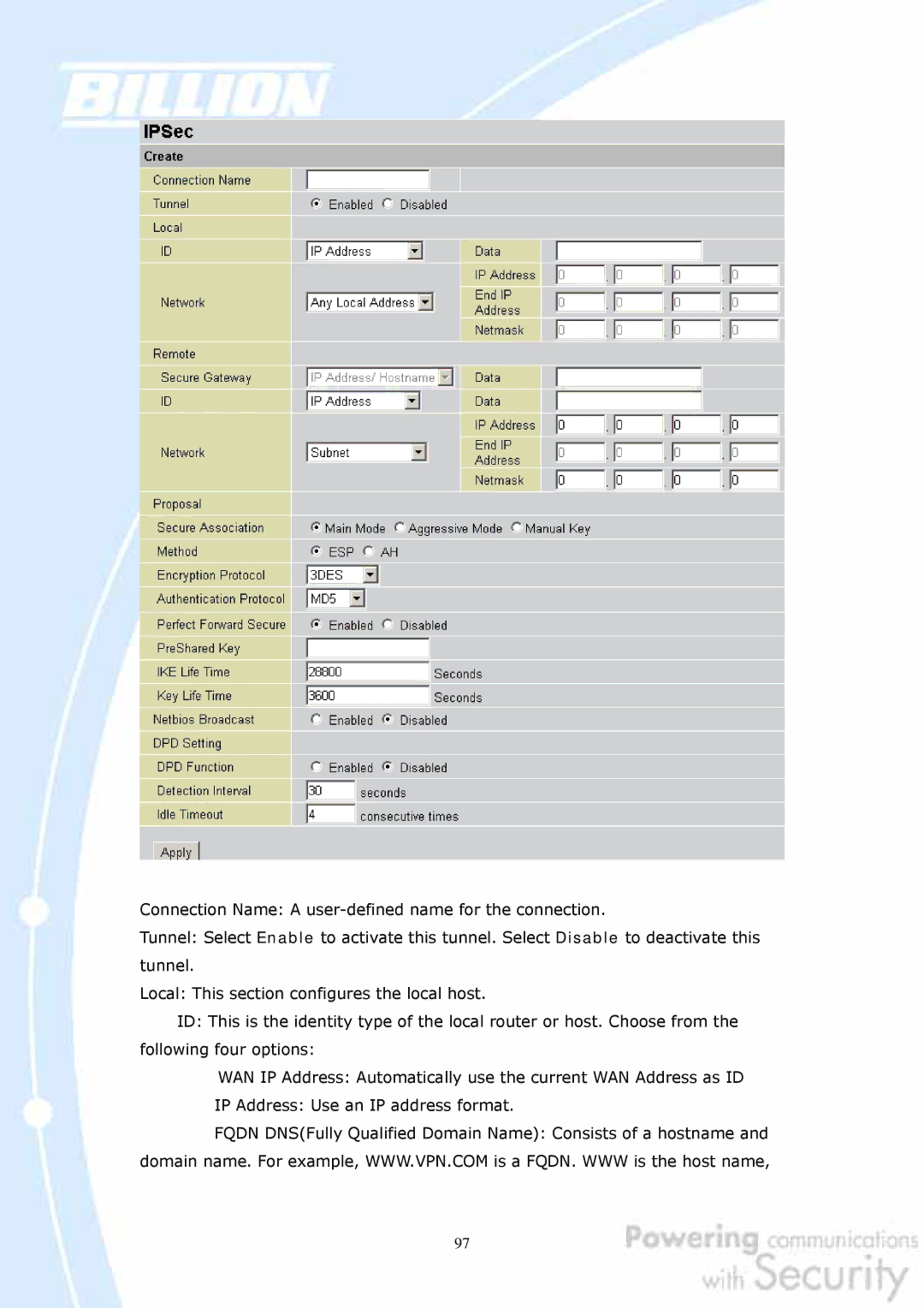 Billion Electric Company BiGuard 10, BiGuard 2 user manual 