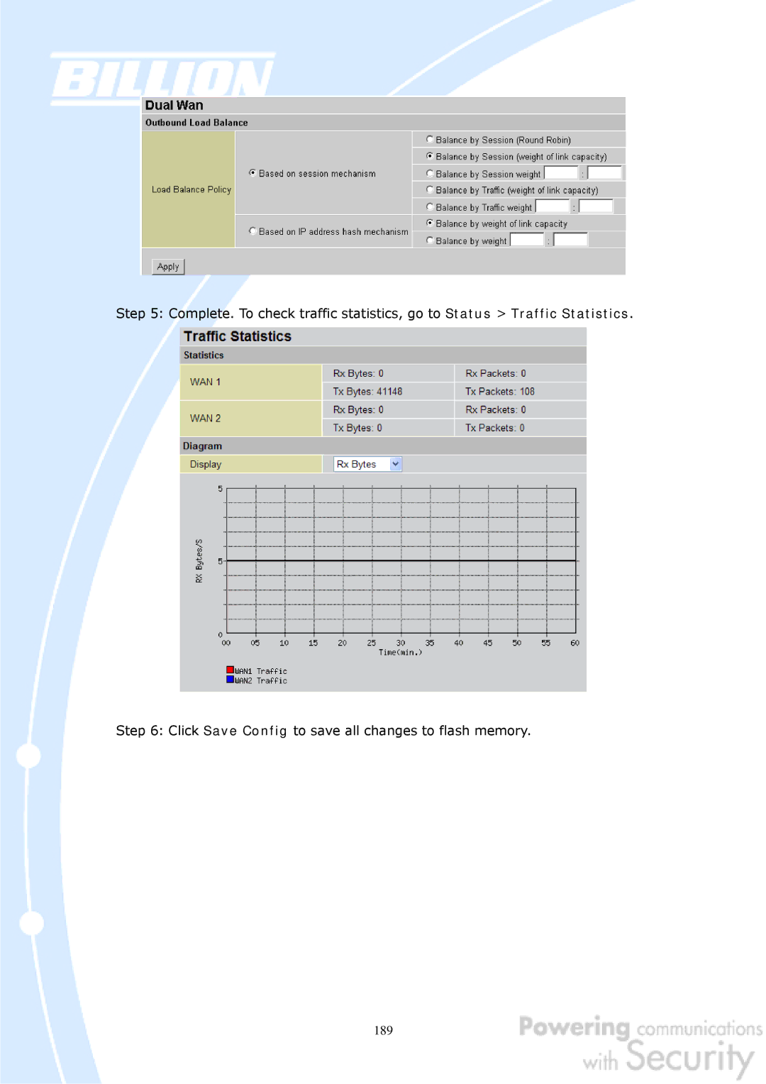 Billion Electric Company BiGuard 50G user manual 189 