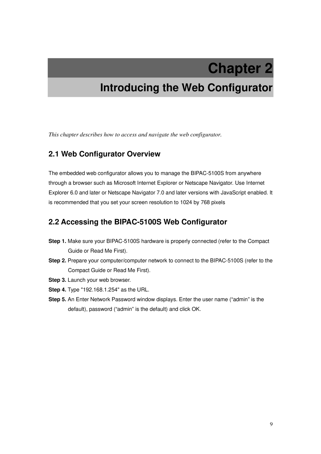 Billion Electric Company BIPAC-5100S user manual Introducing the Web Configurator, Web Configurator Overview 