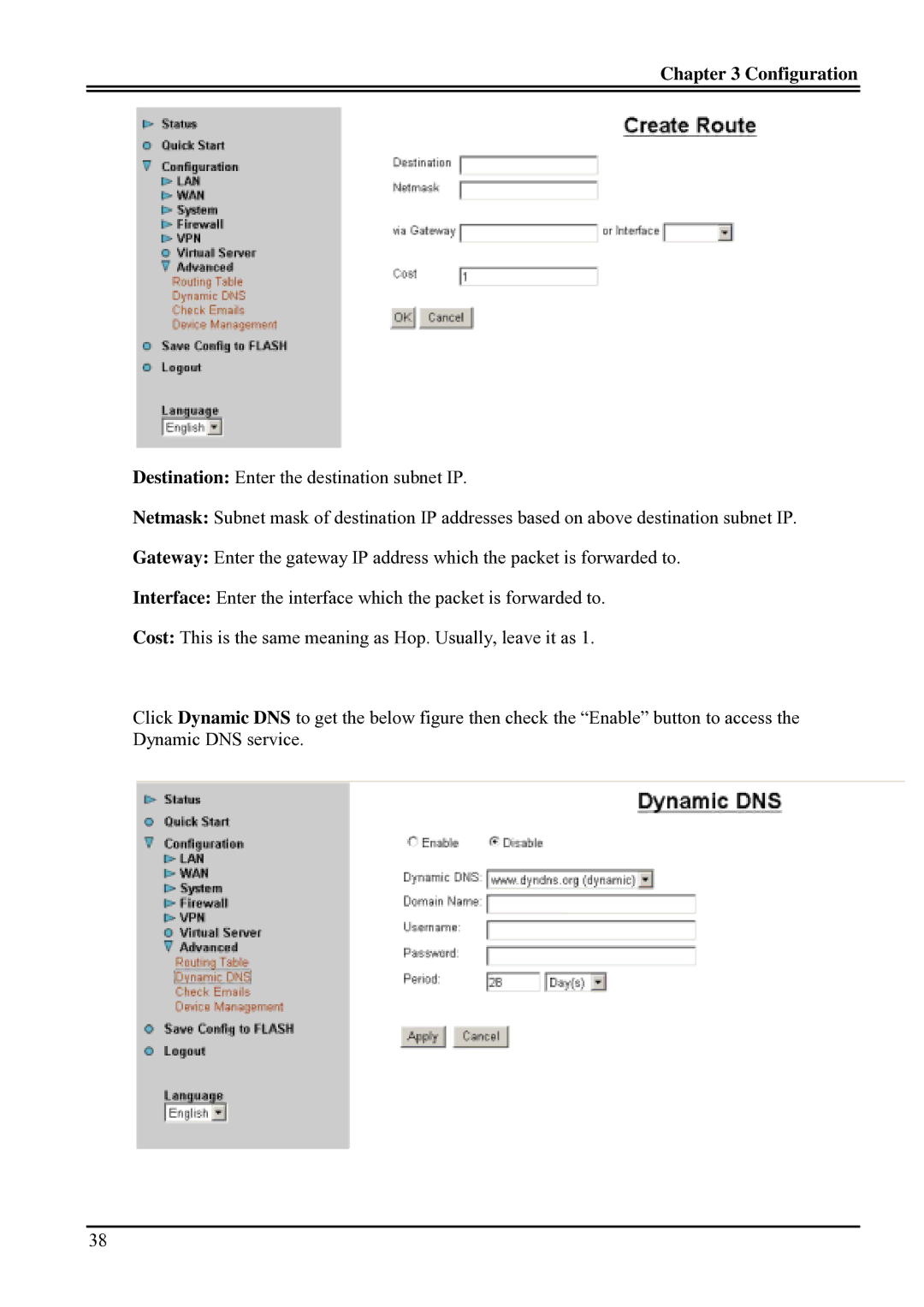 Billion Electric Company BIPAC-741 GE V2.0 user manual Configuration 