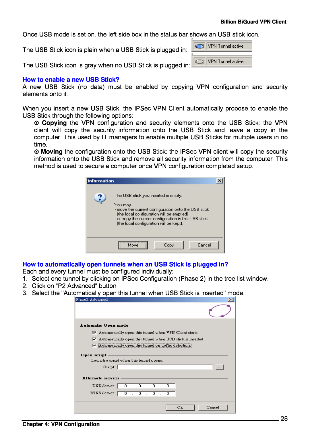 Billion Electric Company CO1 user manual How to enable a new USB Stick? 