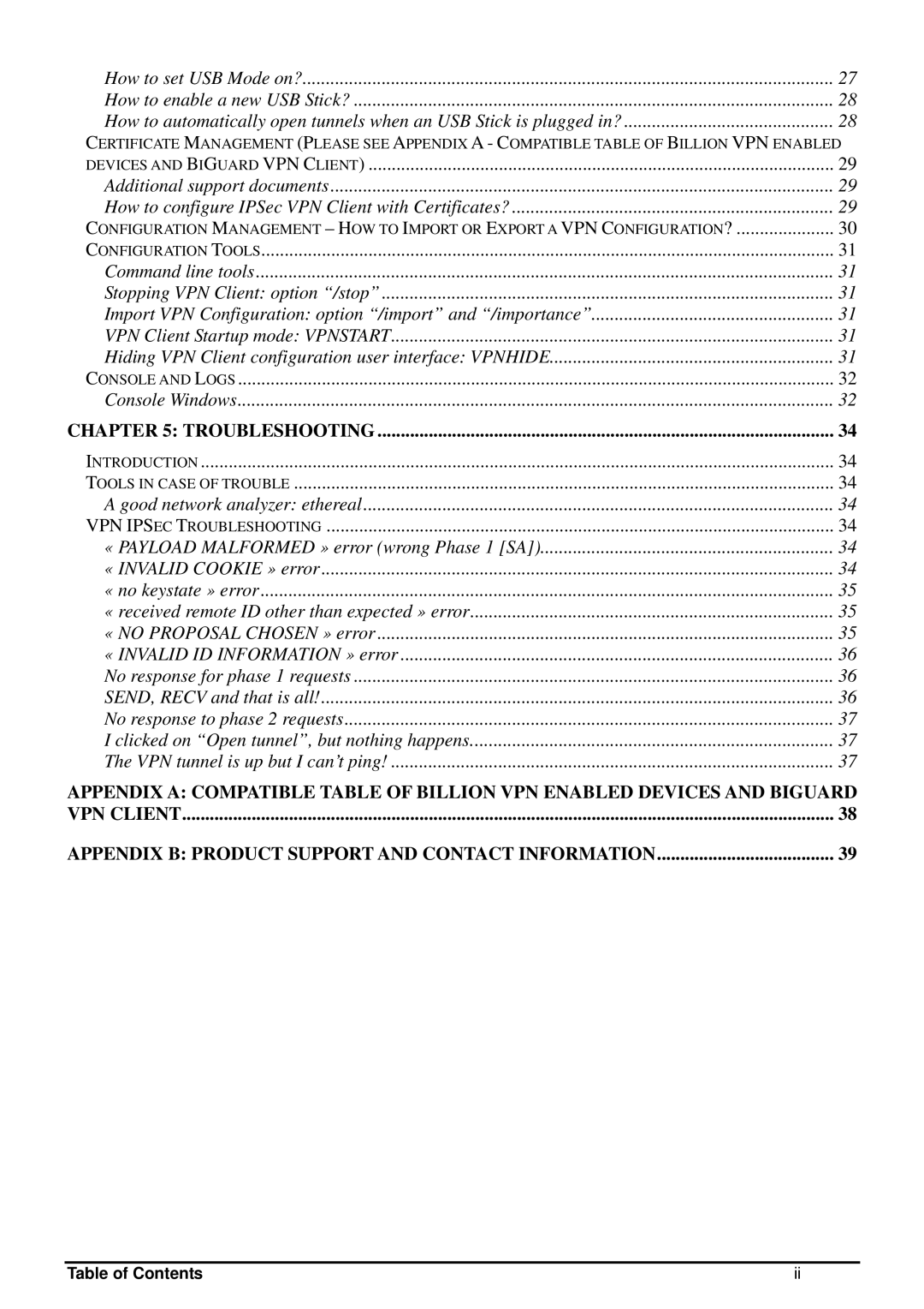 Billion Electric Company CO1 user manual Troubleshooting 