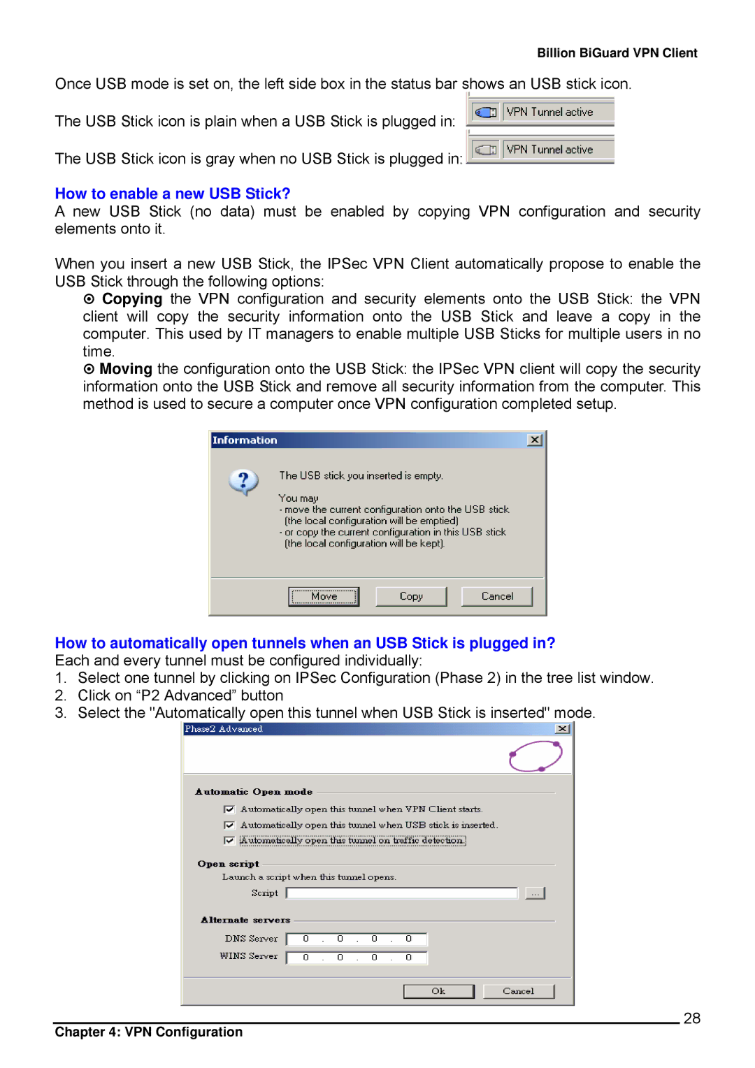 Billion Electric Company CO1 user manual How to enable a new USB Stick? 