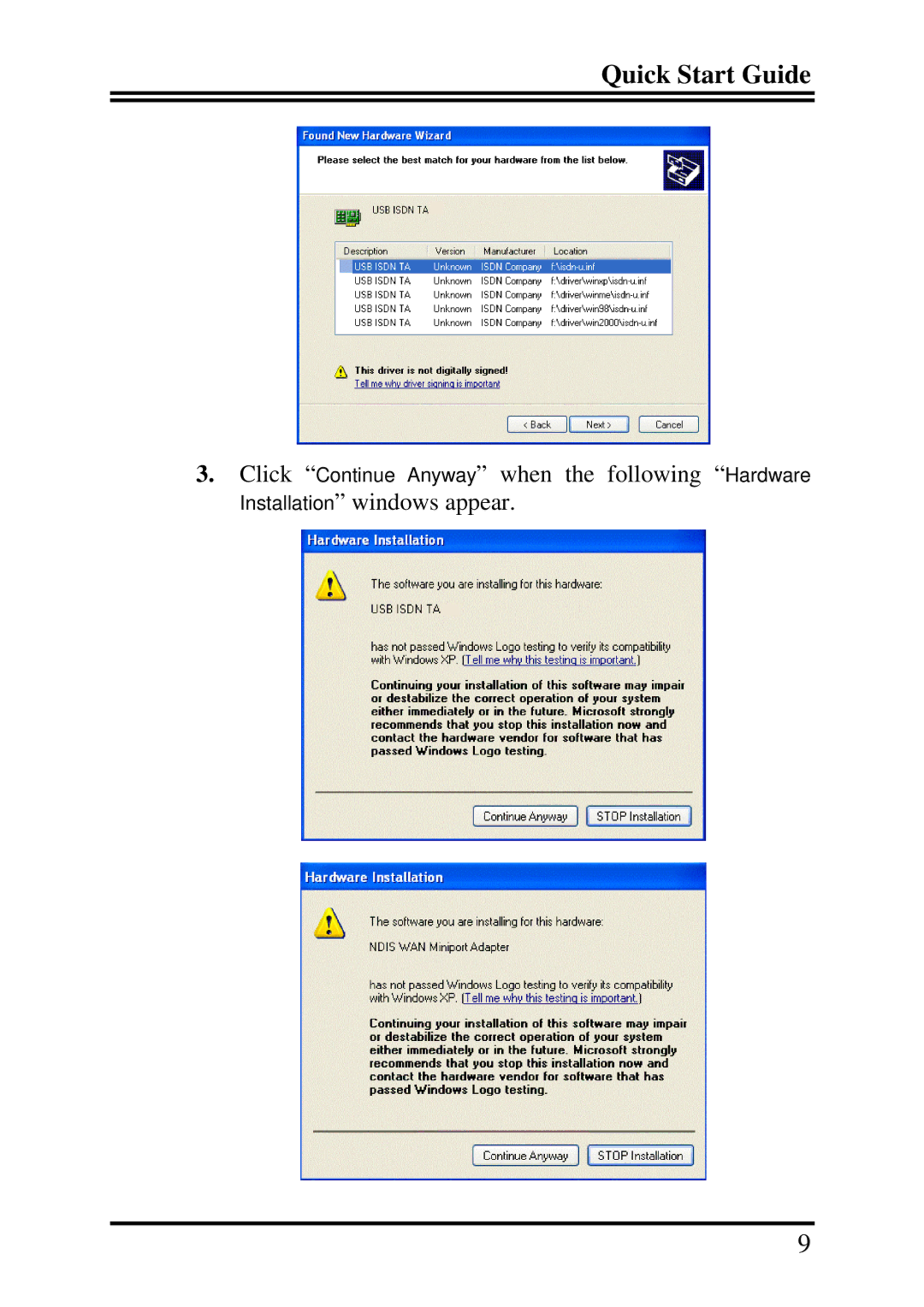 Billion Electric Company ISDN TA128s quick start Quick Start Guide 