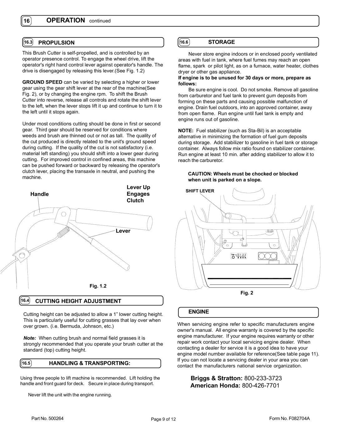 Billy Goat BC2402IC, BC2402H, BC2402HE, BC2402ICE, BC2401IC, BC2402H, BC2402HE owner manual Operation 