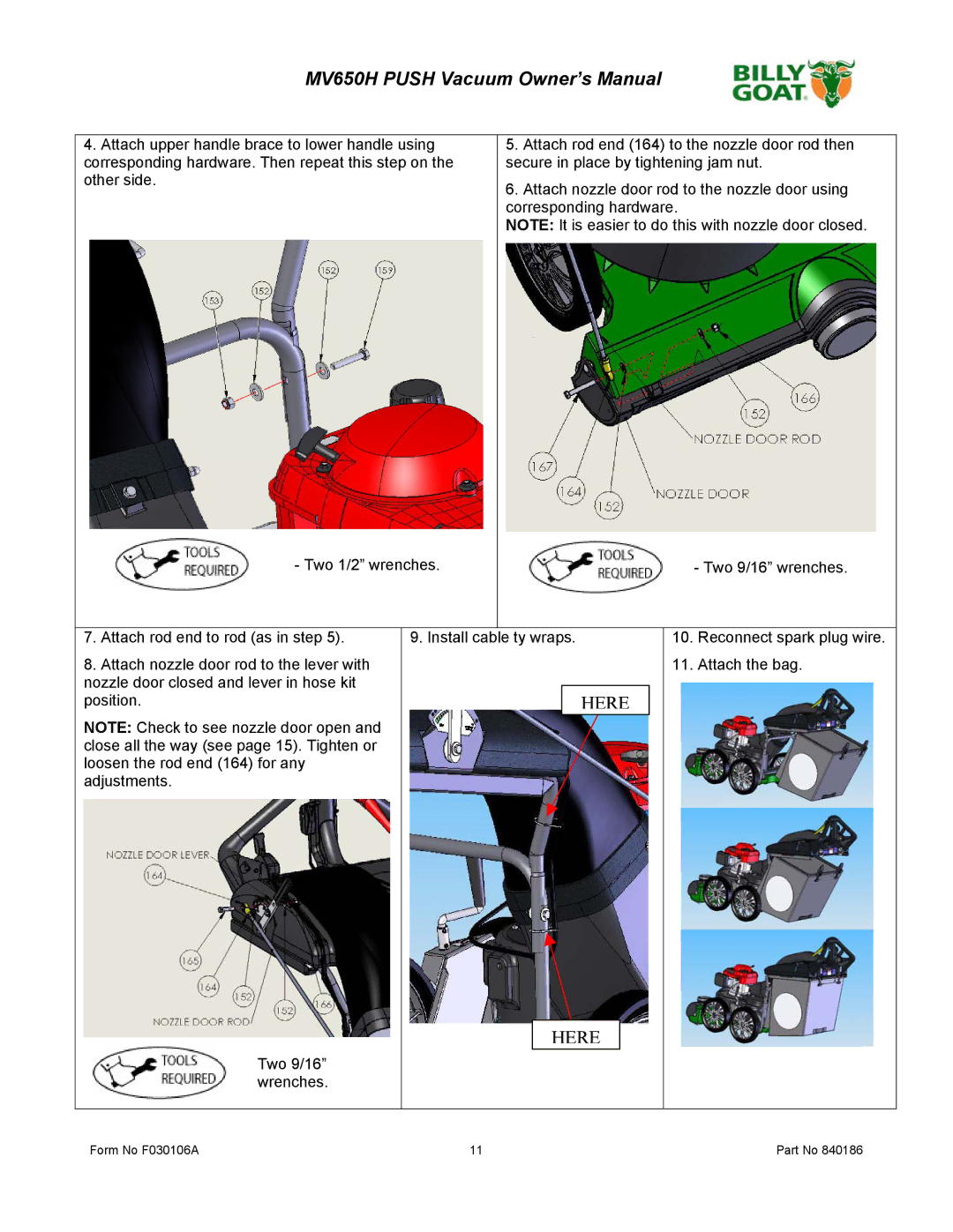 Billy Goat MV650H owner manual Here 